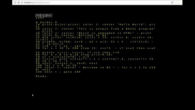 PET-PROJECT: Basic embedded in HTML (leaf.bas) смотреть онлайн