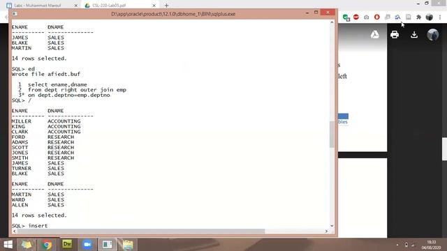 DBMS Lab 05- Joining Tables | Part 02 | Summer 2020 смотреть онлайн
