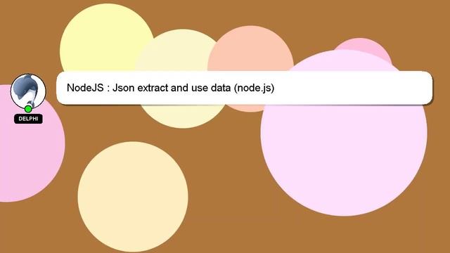 NodeJS : Json extract and use data (node.js) смотреть онлайн