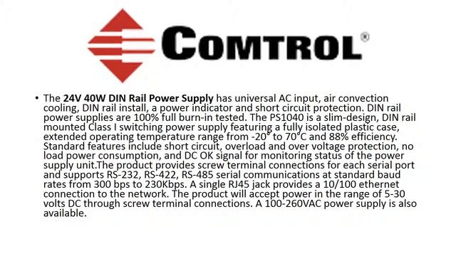 24v 40w din rail power supply смотреть онлайн