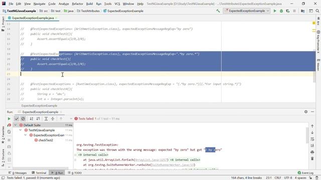ExpectedException | ExpectedExceptionsMessageRegExp | @Test Attribute | TestNG смотреть онлайн