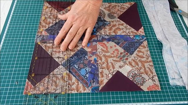 Хитрый печворк разрезалки. Подушка думка. Печворк для начинающих. смотреть онлайн