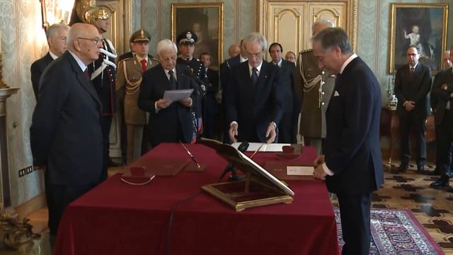 Cerimonia di giuramento del Ministro senza portafoglio Filippo Patroni Griffi смотреть онлайн