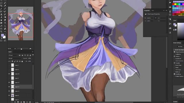 Keqing | Genshin Impact | Fan Art | Timelapse | Photoshop смотреть онлайн