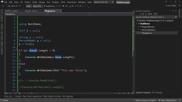Working with Null in .NET 6 and C# 10 смотреть онлайн
