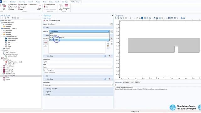 Line Graph Plot in COMSOL Multiphysics смотреть онлайн