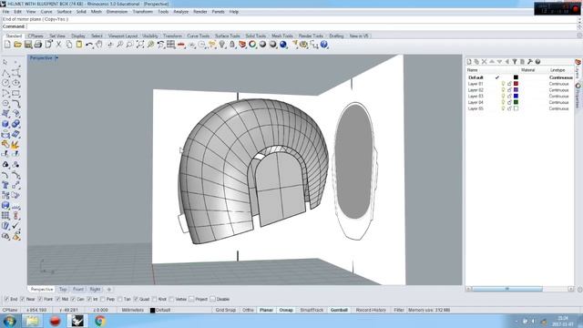 RHINO TUTORIALS - DAFT PUNK helmet - BEGINNER смотреть онлайн