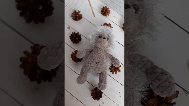 Видеообзор на вязаную игрушку ? Ёжик с сачком ⚪ ?Высота 24 см. смотреть онлайн