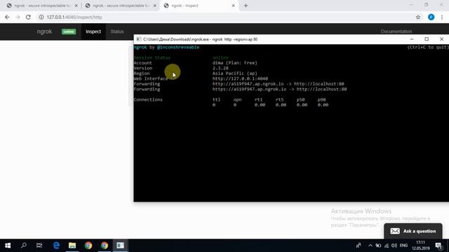 Ngrok. Работа с ним. Решение одной из проблем запуска