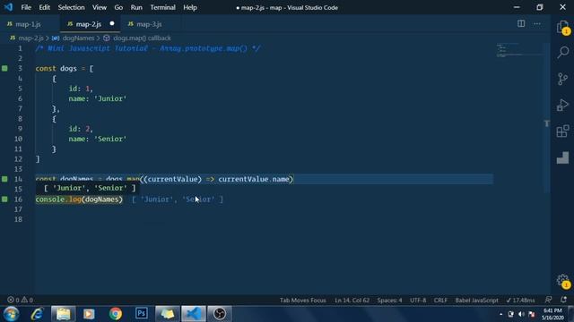 Javascript map() function explained. смотреть онлайн