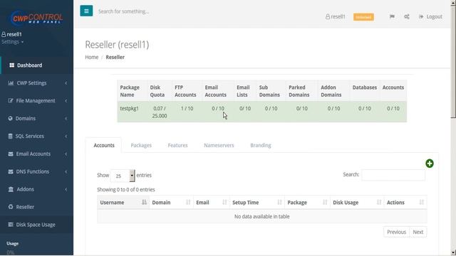 CWP Reseller account смотреть онлайн