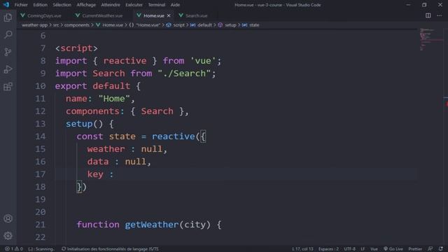 Vuejs 3 darija from zero to hero with composition api & vuex -20- (weather app (get weather data)) смотреть онлайн