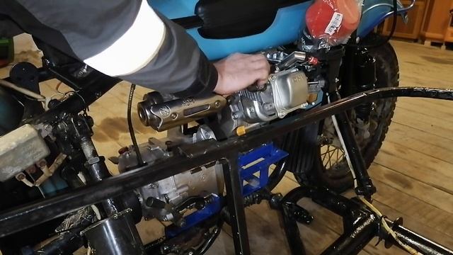 Мотоцикл с двигателем от мотоблока. смотреть онлайн