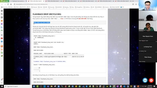 14.Thủ tục Oracle Flashback trong Oracle Database | Trần Văn Bình Oracle Master смотреть онлайн