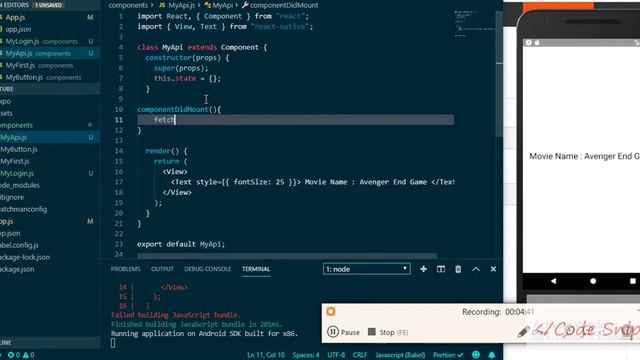 10. React Native Tutorial : Api Call (Movie Api / omdbapi ) смотреть онлайн
