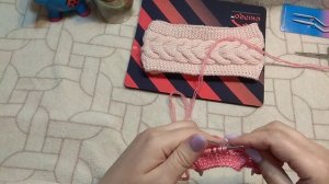 ?Вязаная повязка на голову для девочки➡️ МК. Вязание спицами.
