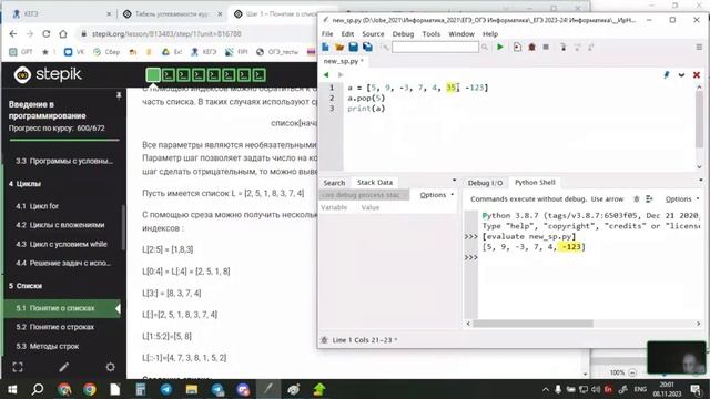 Введение в программирование на Python. Занятие №8 смотреть онлайн