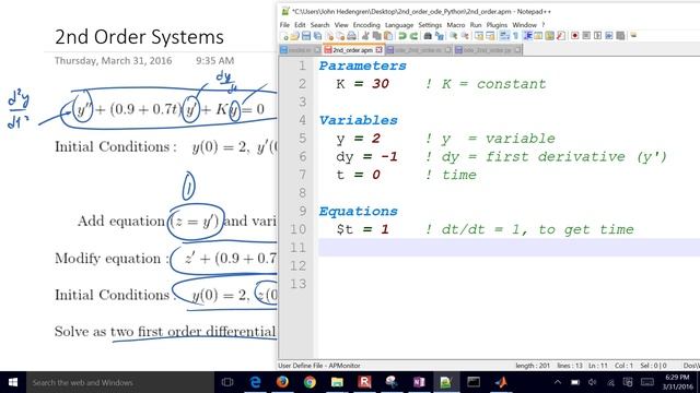 Solve 2nd Order Differentials in MATLAB or Python смотреть онлайн
