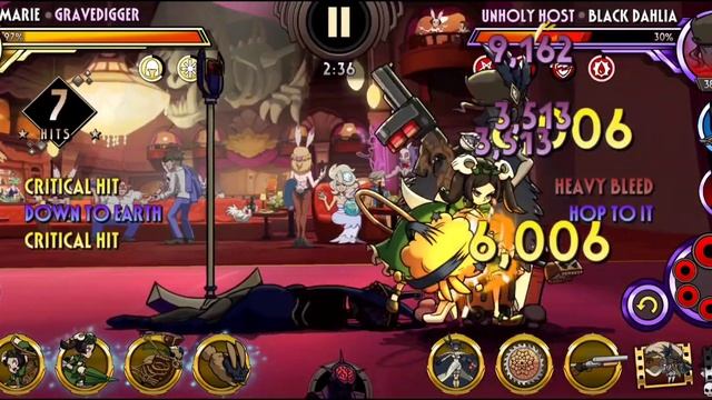 GRAVEDIGGER Marie showcase, skullgirls mobile смотреть онлайн