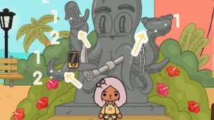 Как открыть статую осьминога в игре тока бока ворлд |•