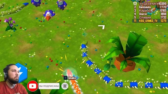 Snake Rivals gameplay iOS Новый СИМУЛЯТОР ЗМЕЙ #1 Режим КОРОЛЕВСКАЯ БИТВА ЗМЕЙ смотреть онлайн