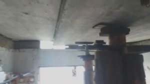Гараж. Поднятие крыши гаража для буса.