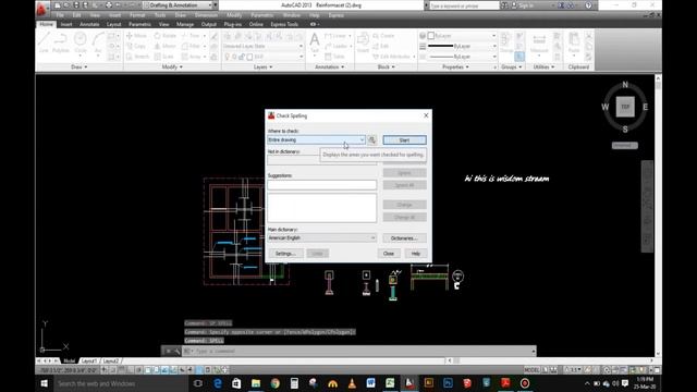 spelling check command in AUTOCAD смотреть онлайн