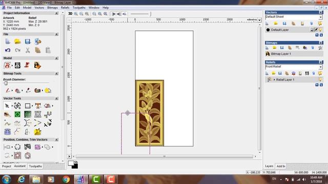 Import STL file to artcam and make toolpaths and export g-code file смотреть онлайн