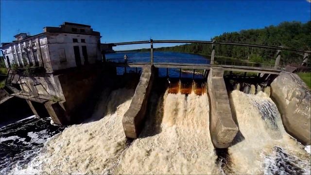 Чаща Гатчинский район летняя плотина ГЭС ОРЕДЕЖ квадрокоптер смотреть онлайн