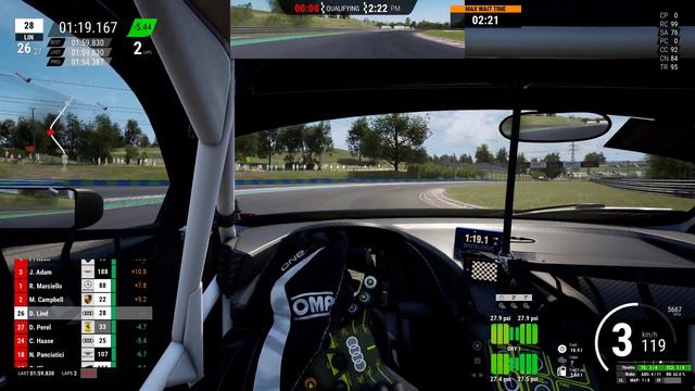 Assetto Corsa Competizione 2023 04 01 Custom race in Hungaroring, start of the race+ practice/qual смотреть онлайн