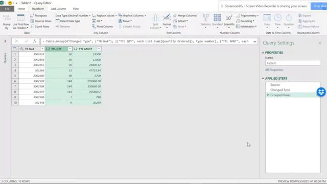 PQ: Subtotal vs Power Query Group Simple Advance (vid 2) смотреть онлайн