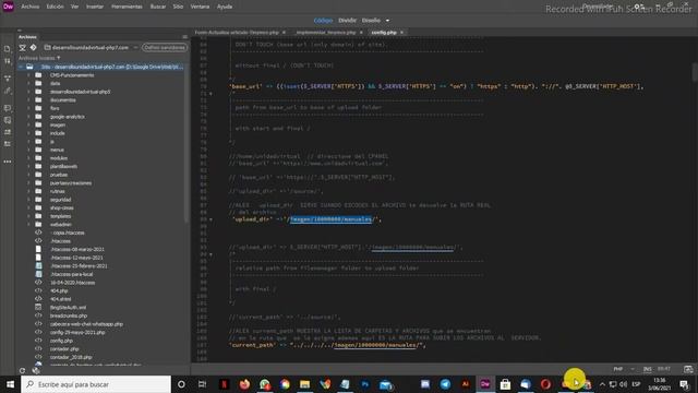 FileManager Ajuste de parametros config php смотреть онлайн