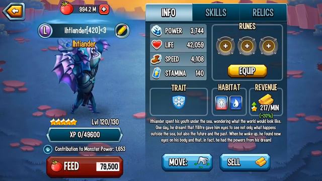 🔴Monster Legends: ihtiander level 130 vs Warmaster SHEREZAR 130 review combat PVP смотреть онлайн