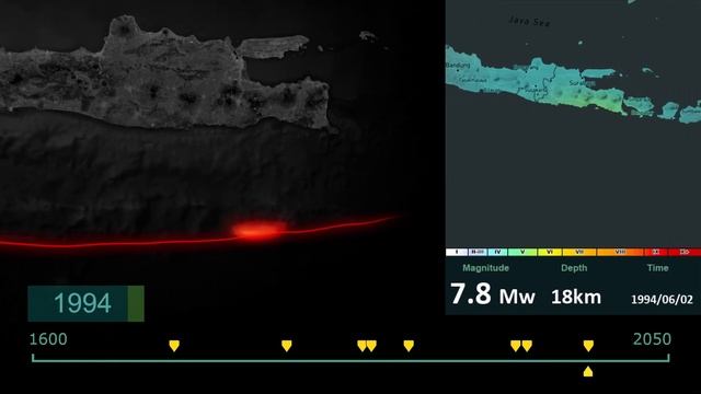 History of the Period of Earthquakes in Java, Indonesia | 1600's - Aug 2022 indoquake смотреть онлайн