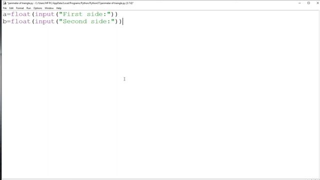 Perimeter of Triangle in python-Python Programming смотреть онлайн