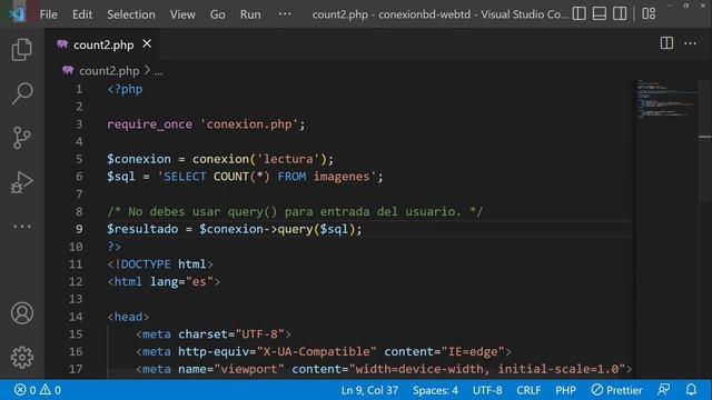 Conexión a base de datos en PHP | COUNT SQL (parte 2) смотреть онлайн