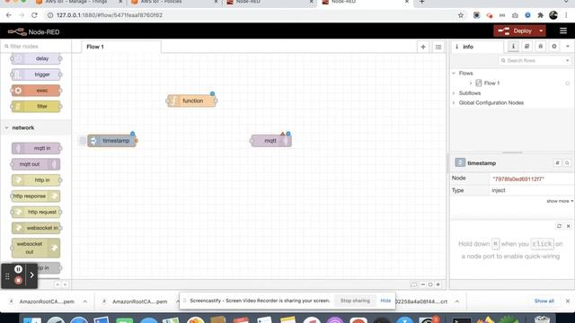 NodeRed Tutorial 2 - AWS IoT Core Connectivity through MQTT смотреть онлайн