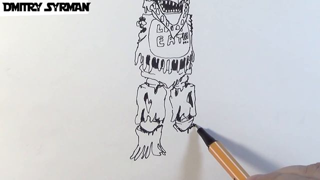 How to draw Rotten Chica, FNAF, Как нарисовать Роттен Чику, ФНАФ смотреть онлайн