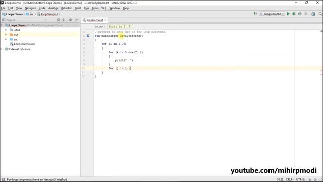 #83 Kotlin Tutorial | 20. For loop Patterns Program смотреть онлайн