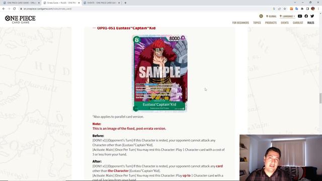 NEWS - EVENTS - ERRATAS MUST KNOW - One Piece TCG смотреть онлайн