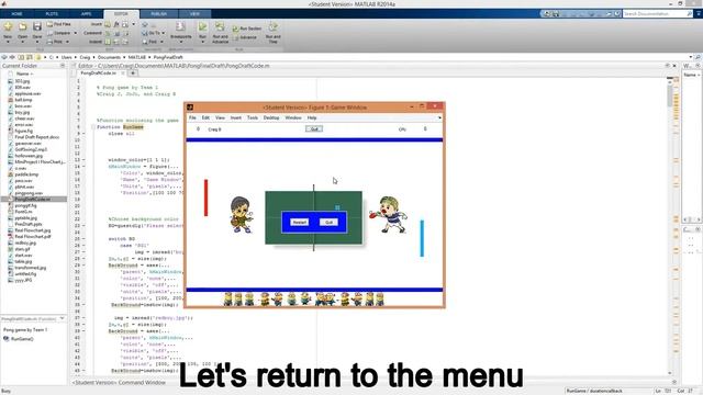 Editing a Pong Game through Matlab Final смотреть онлайн