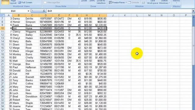 Excel 2007: Split Window смотреть онлайн