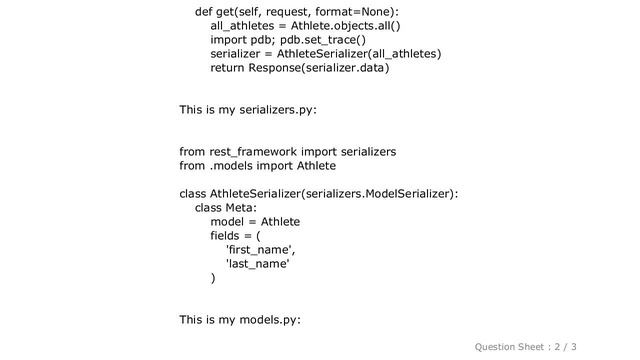 Django : Got AttributeError when attempting to get a value for field on serializer смотреть онлайн