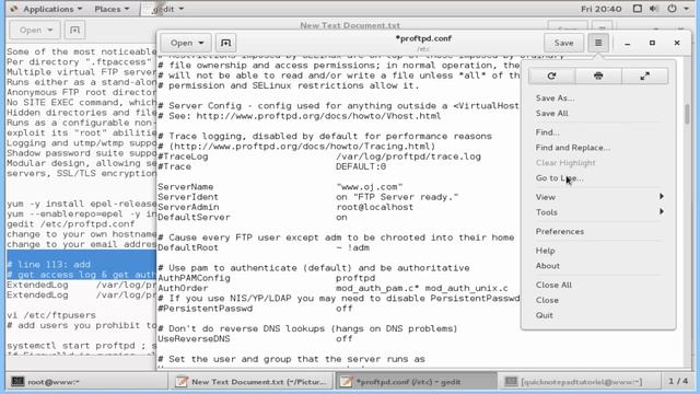 Install ProFTPD To Configure FTP Server In Centos 7