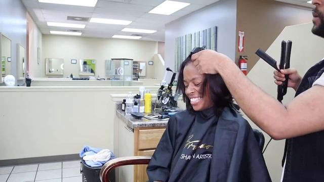 Come To The Salon With Me! (NATURAL HAIR SILK PRESS + TRIM) смотреть онлайн