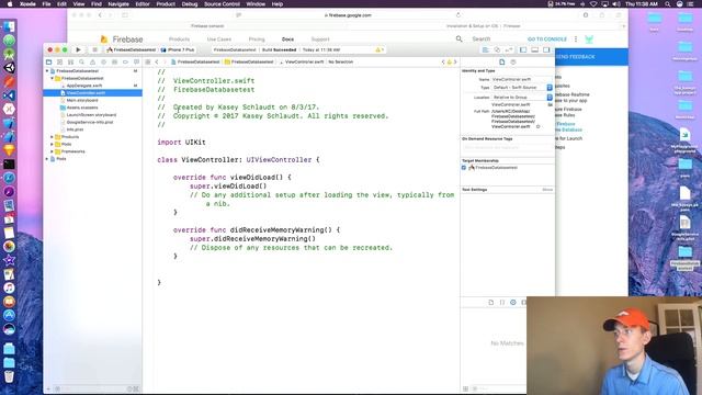 Connecting to Your Firebase Database in Swift 4 (Xcode 9) смотреть онлайн