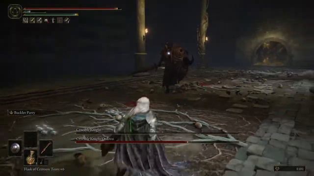 Elden Ring: Auriza Hero's Grave Boss Fight (DEX/ARC build vs. Crucible Knight Duo) смотреть онлайн