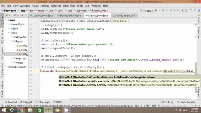 Create Login And Registration Screen In Android Using Firebase | App Development Tutorial смотреть онлайн