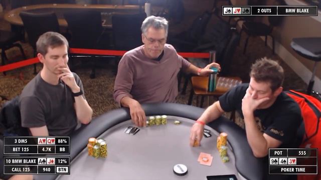 Poker Time 5-10 Cash Game: Matt Vaughan Rivers a Miracle смотреть онлайн