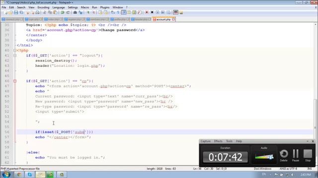 PHP Forum #13 - Change password смотреть онлайн